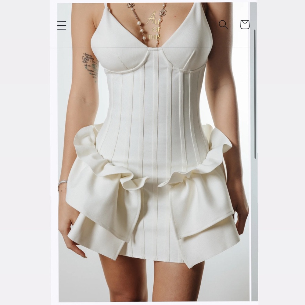 Elegant White Corset Dress